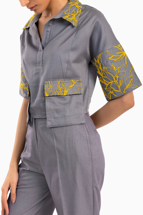 Artemis Grey Top