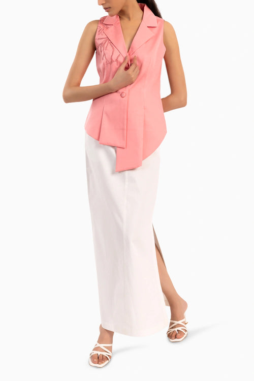 There She Rose Pink Vest