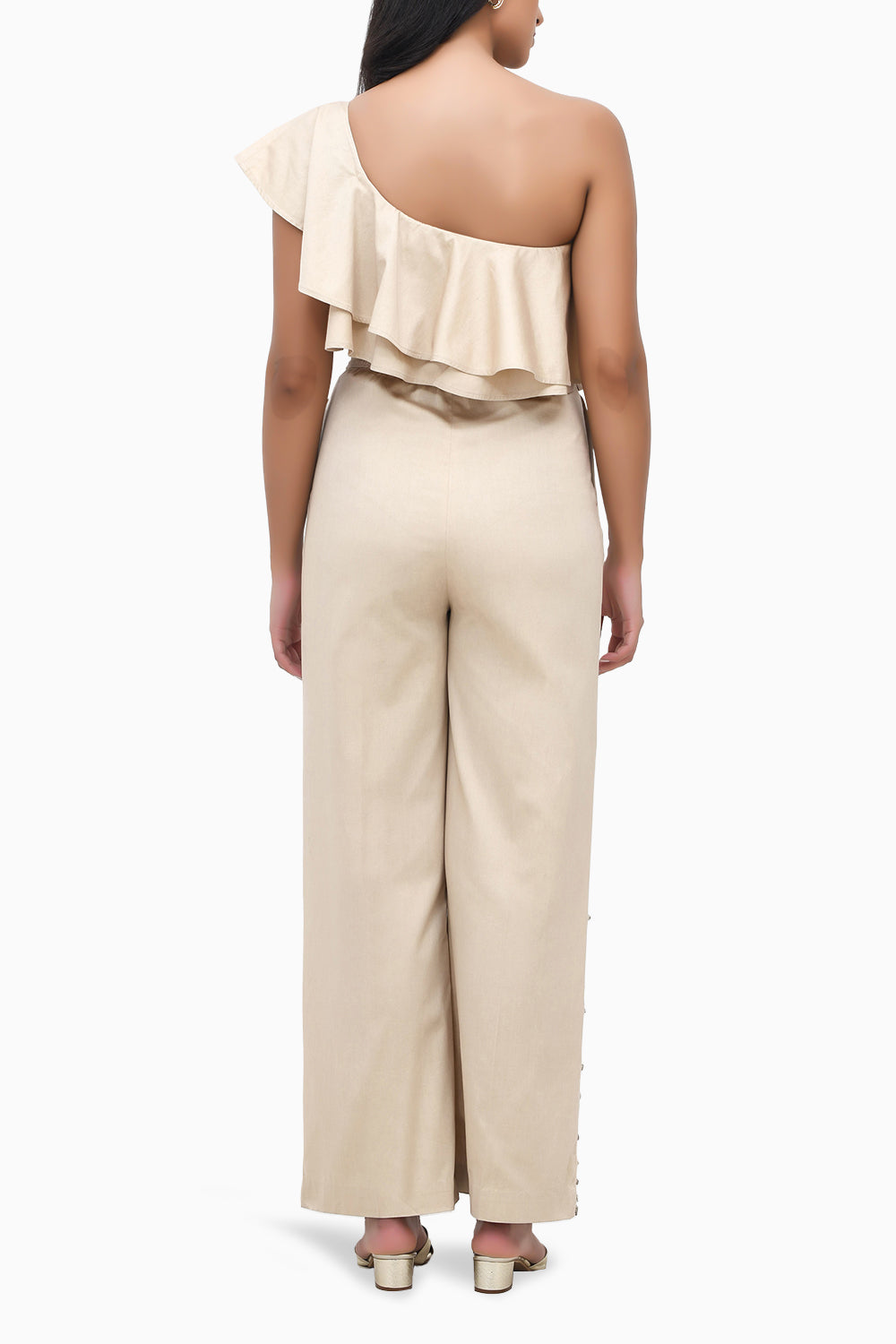 Champagne Spill Beige Jumpsuit