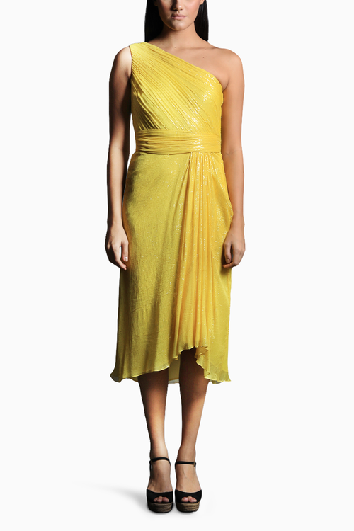 Sunshine Glow One Shoulder Dress