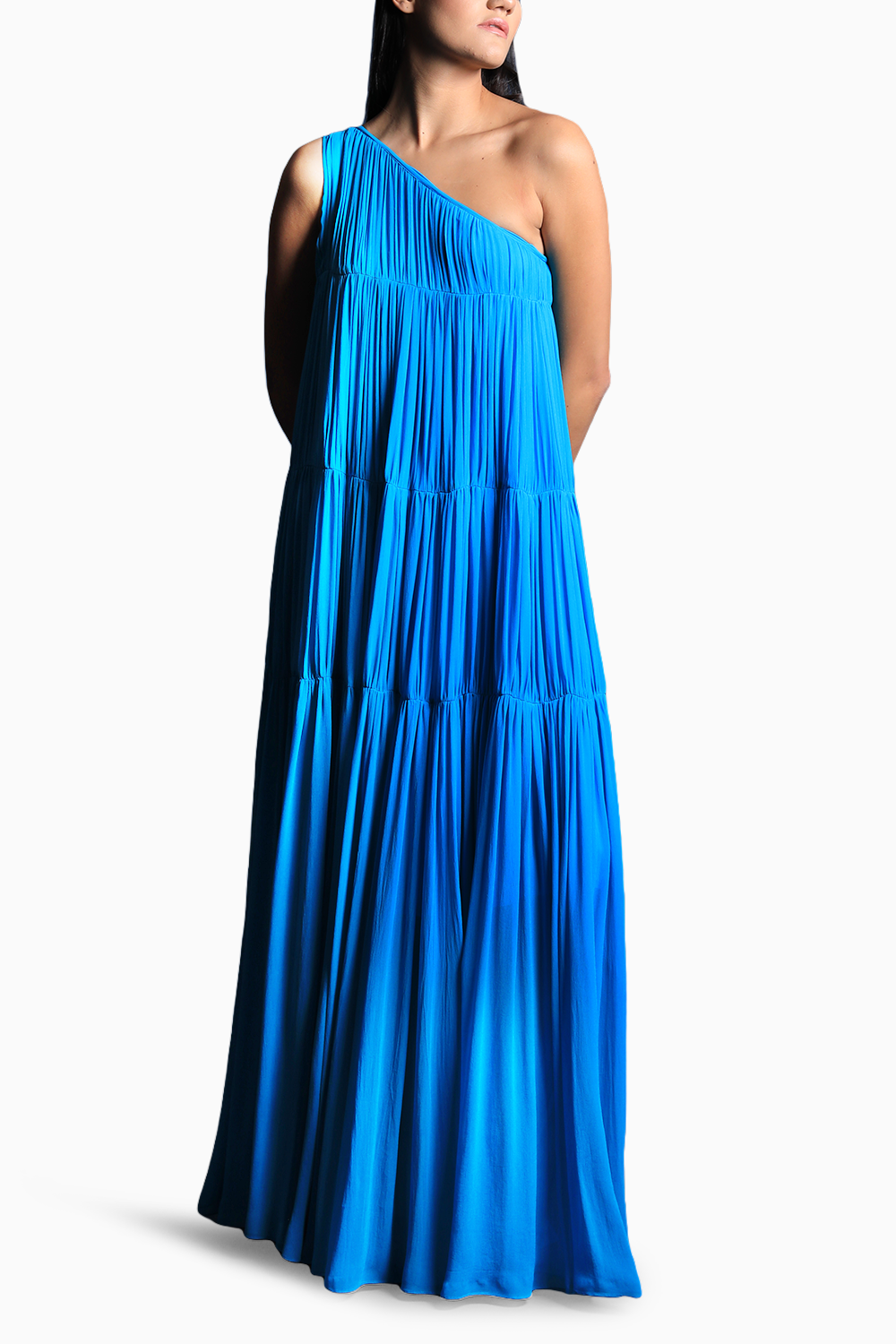 Azure Elegance Maxi Dress