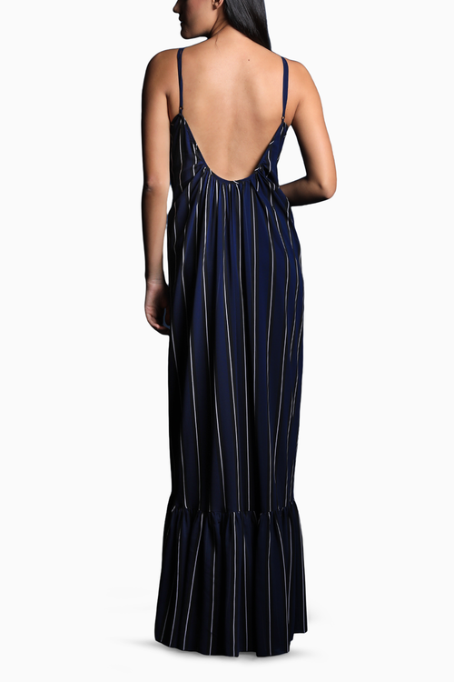 Marine Stripes Maxi Dress