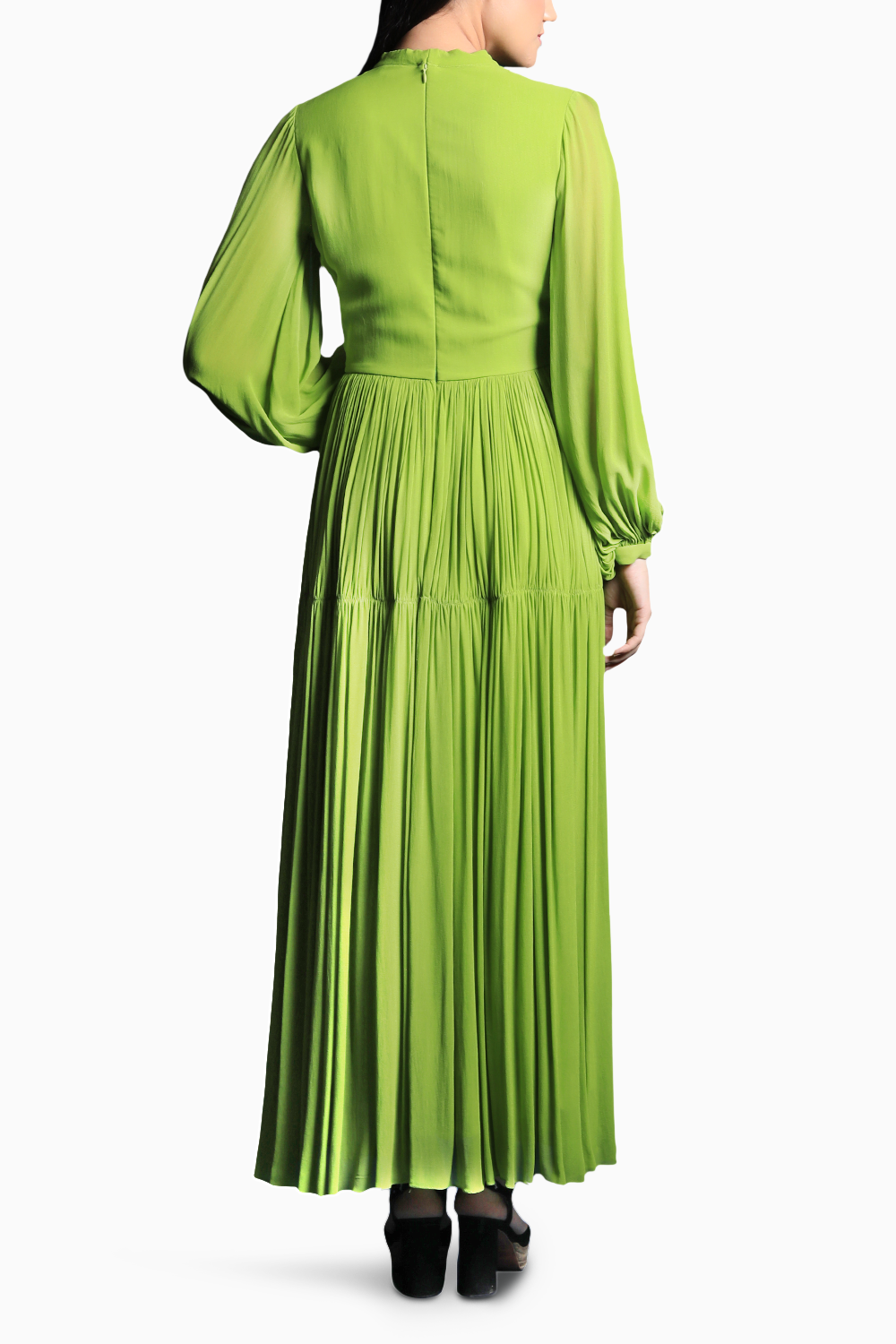 Verdant Elegance Maxi Dress