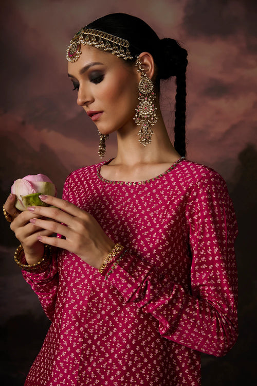 Aafreen Rani Pink Kurta Set