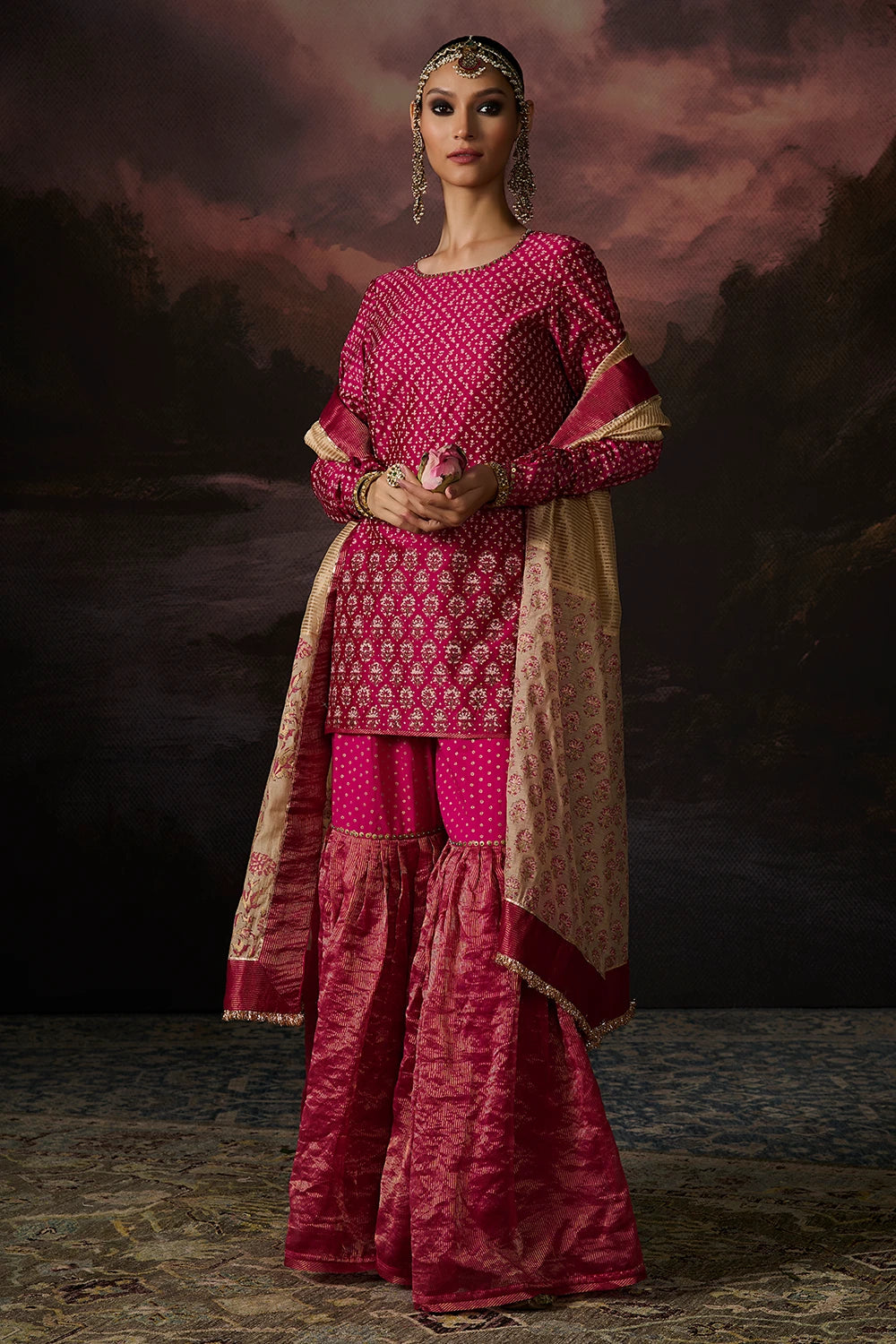 Dua Rani Pink Gharara
