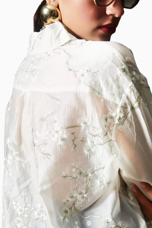 Elegance Threaded Embroidered Shirt