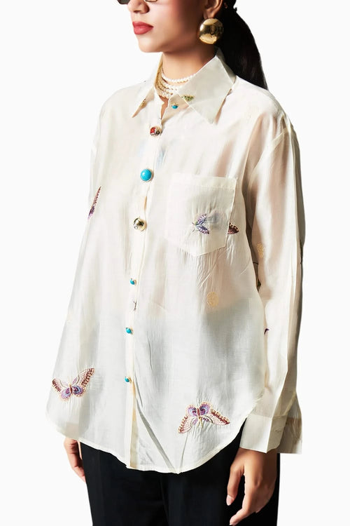 Butterfly Embroidered Breeze Shirt