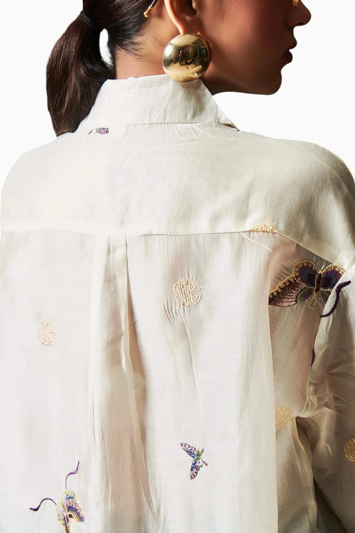 Butterfly Embroidered Breeze Shirt