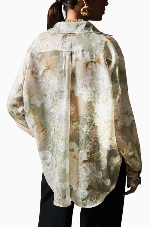 Floral Jackard Weave Shirt