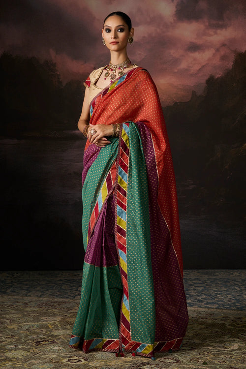 Adah Multicolor Sari With Blouse