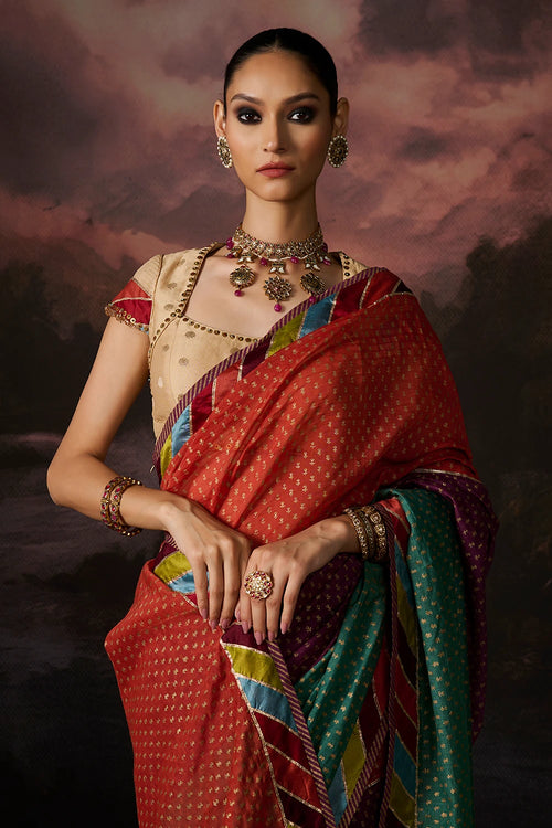 Adah Multicolor Sari With Blouse