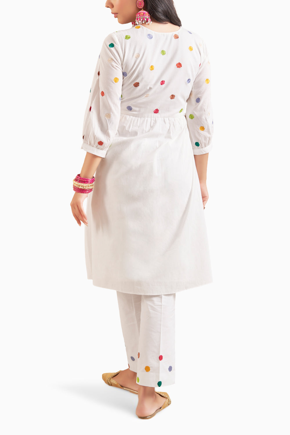 Adila White Kurta Set