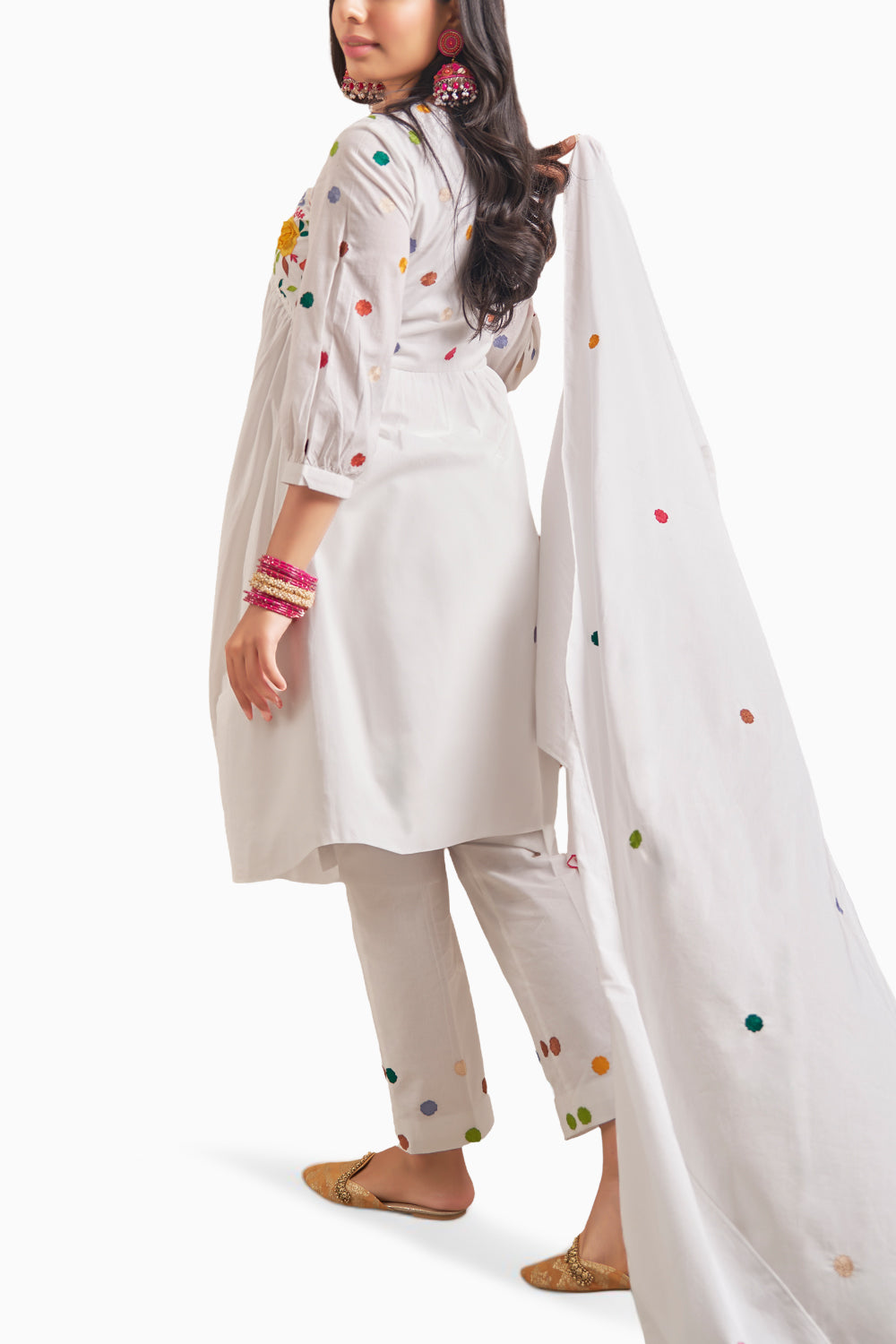 Adila White Kurta Set