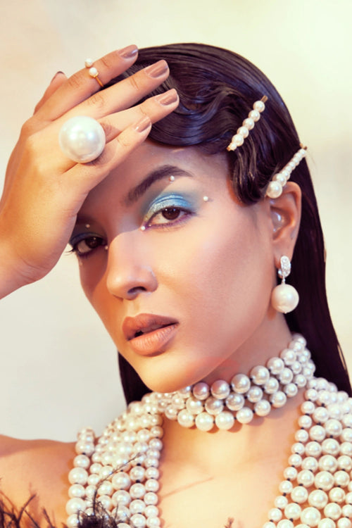 Silver Glam Hoops