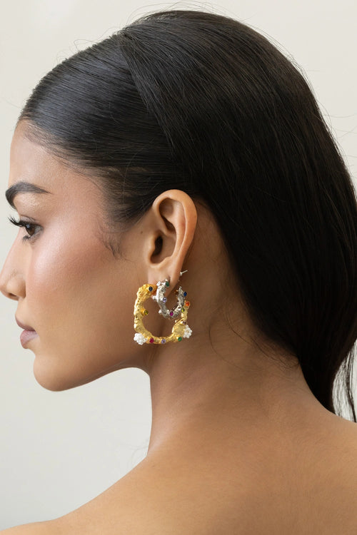 Gold Sugar Hoops