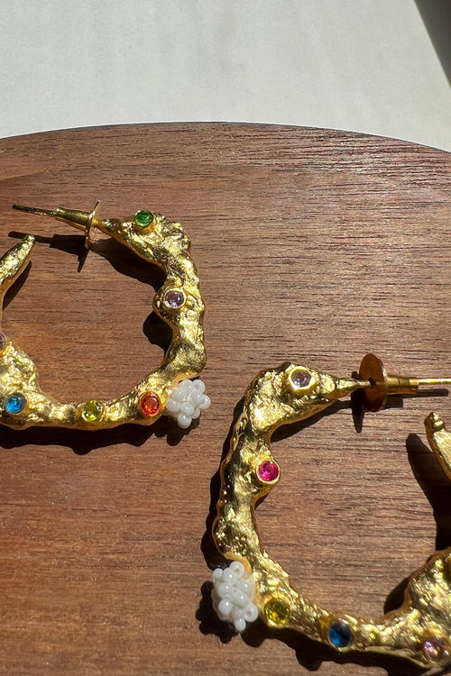Gold Sugar Hoops