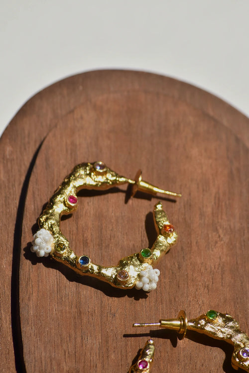 Gold Sugar Hoops