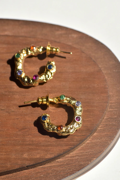 Gold Sugar Bite Hoops