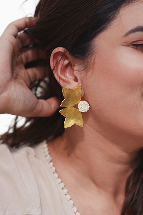 Golden Petal Studs