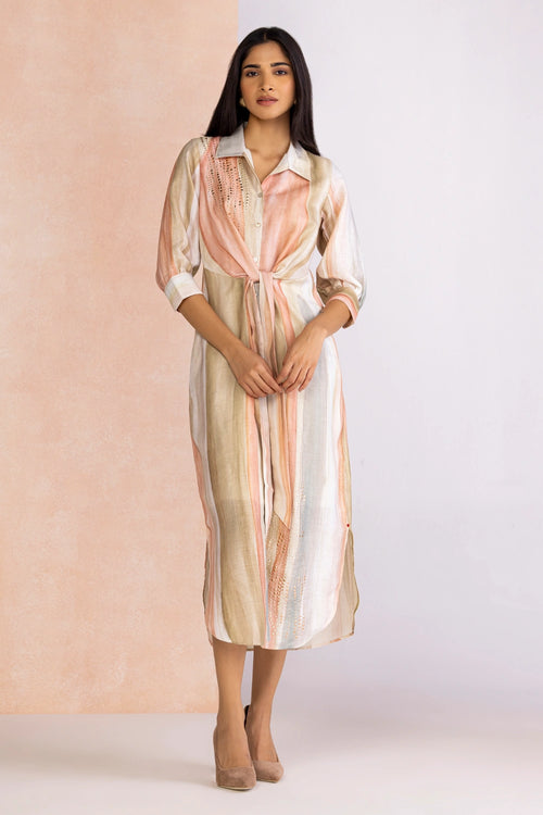 Agate Rainbow Tie Dress