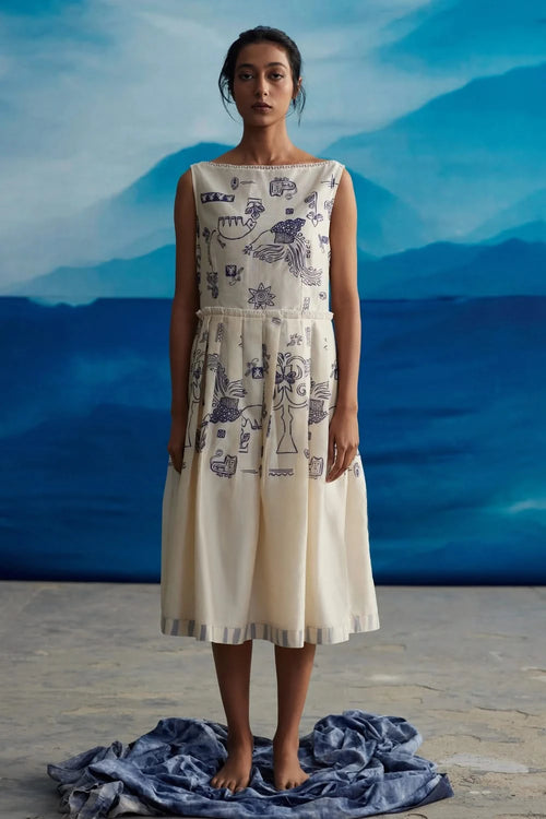 Pema knife pleat dress