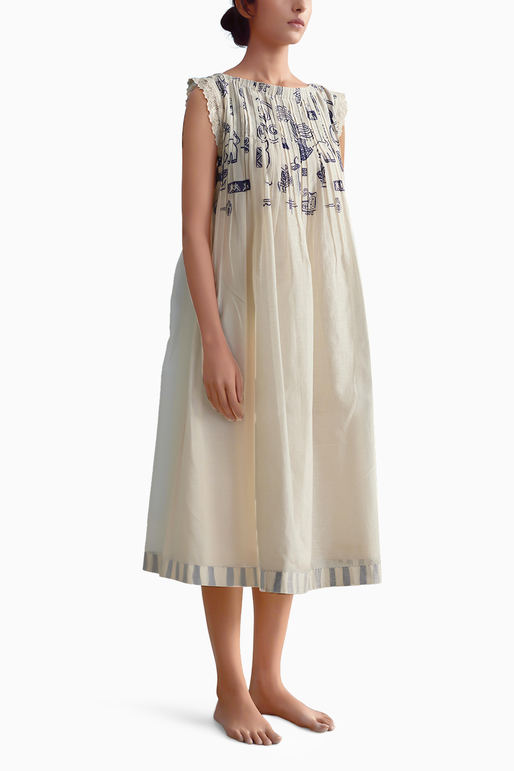 Mignon Pleated Neck Dress