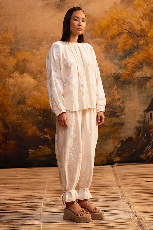 Kokoro Dolman Shirt With Reiko Drop-Crotch Pants