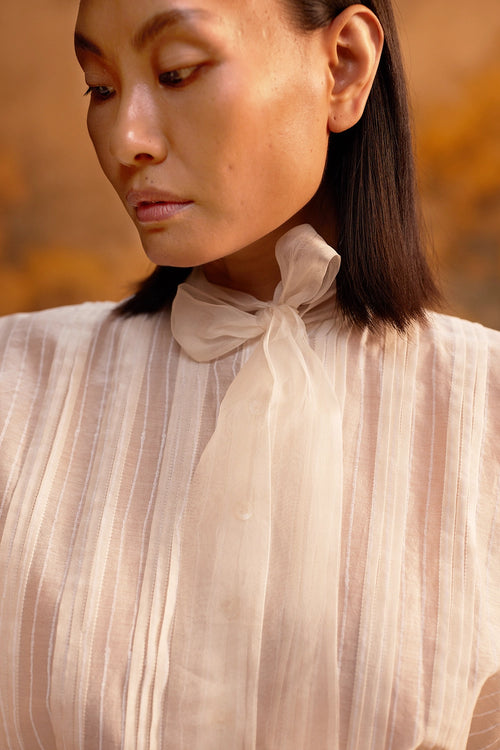 Yama-Ori Dolman Shirt With Ribbon