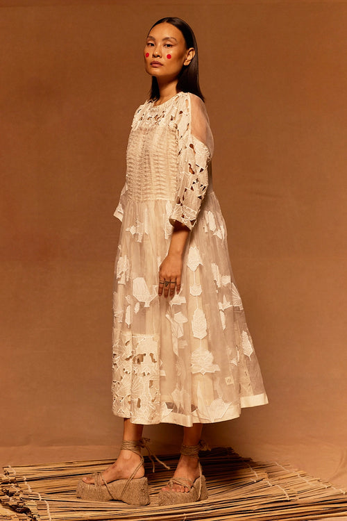Yamada Patchwork Dress with Slip