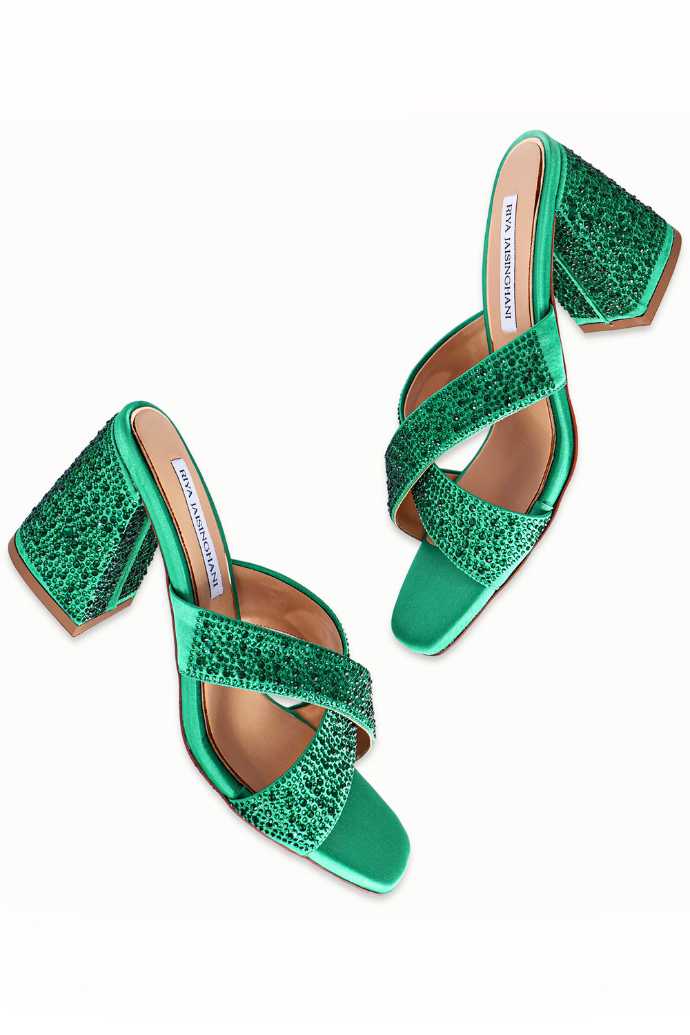 Green Aisha Heels