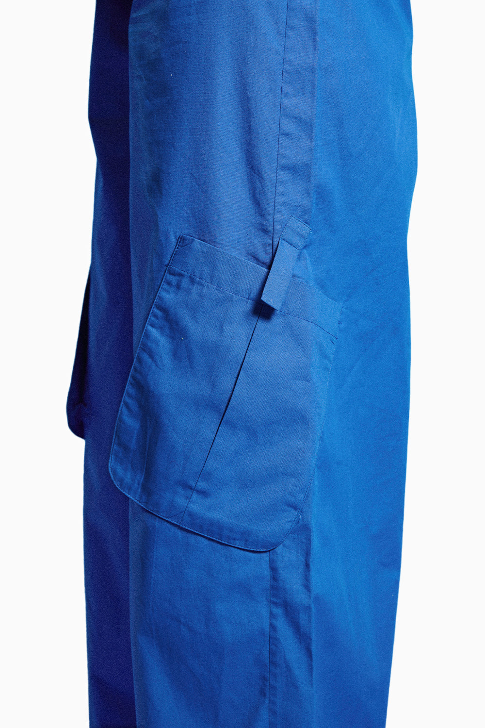 Cobalt Blue Poplin Cargo Pants