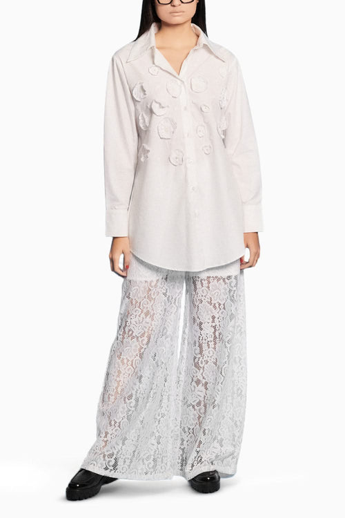 White Lacy Pants