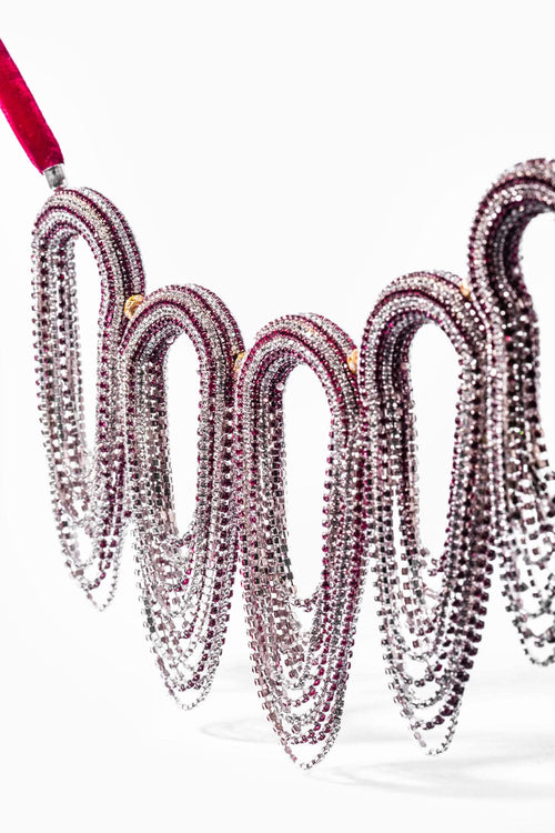 Infinity Fall Necklace in Hot Pink