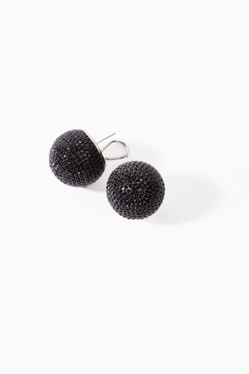 Mini Aurora Studs in Charcoal Black