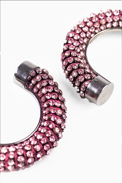 Tortile Chubby Hoops in Flamingo Pink