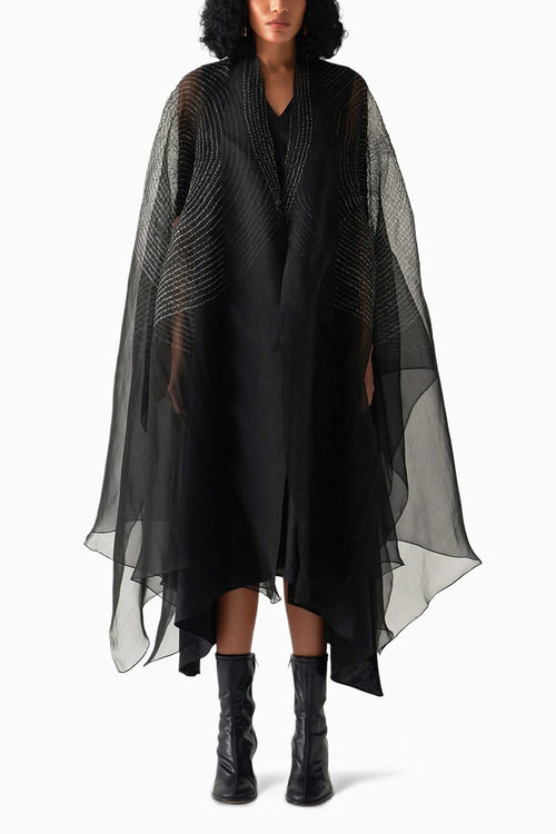 Black Organza Segment Overlay