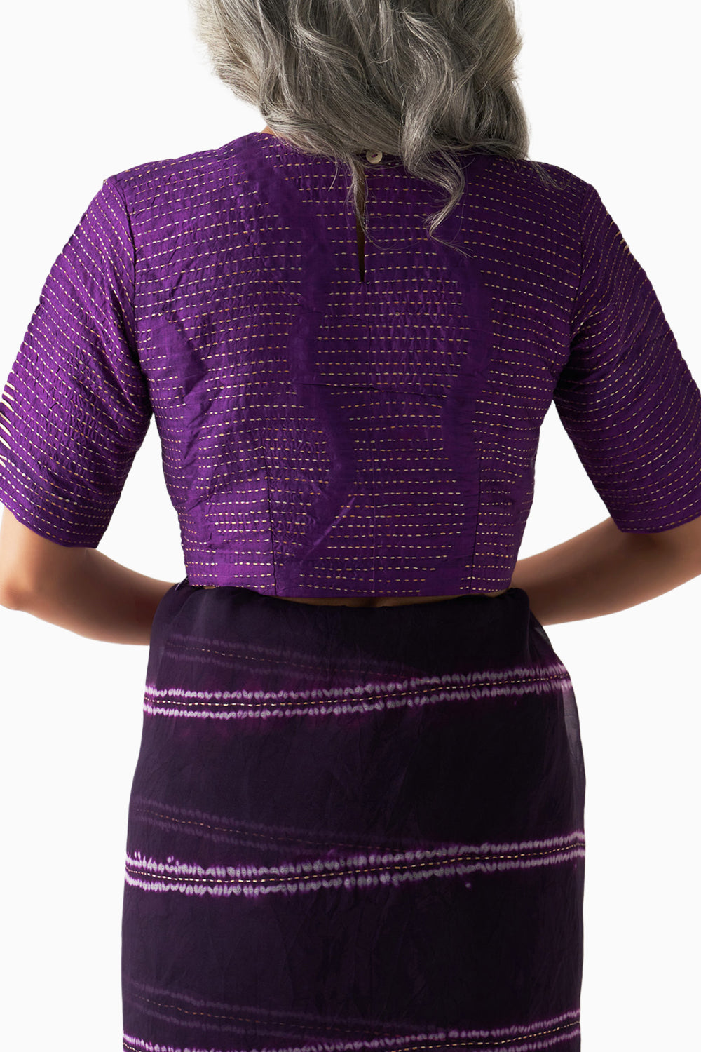 Purple Surface Metal Blouse