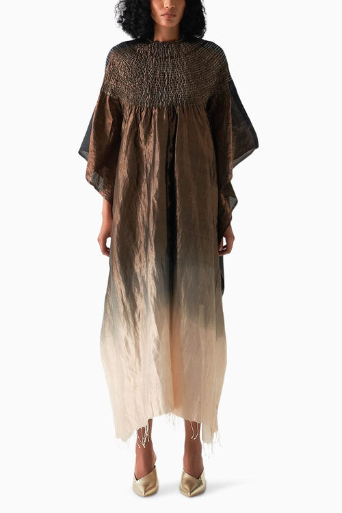 Black Metallic Sector Kaftan