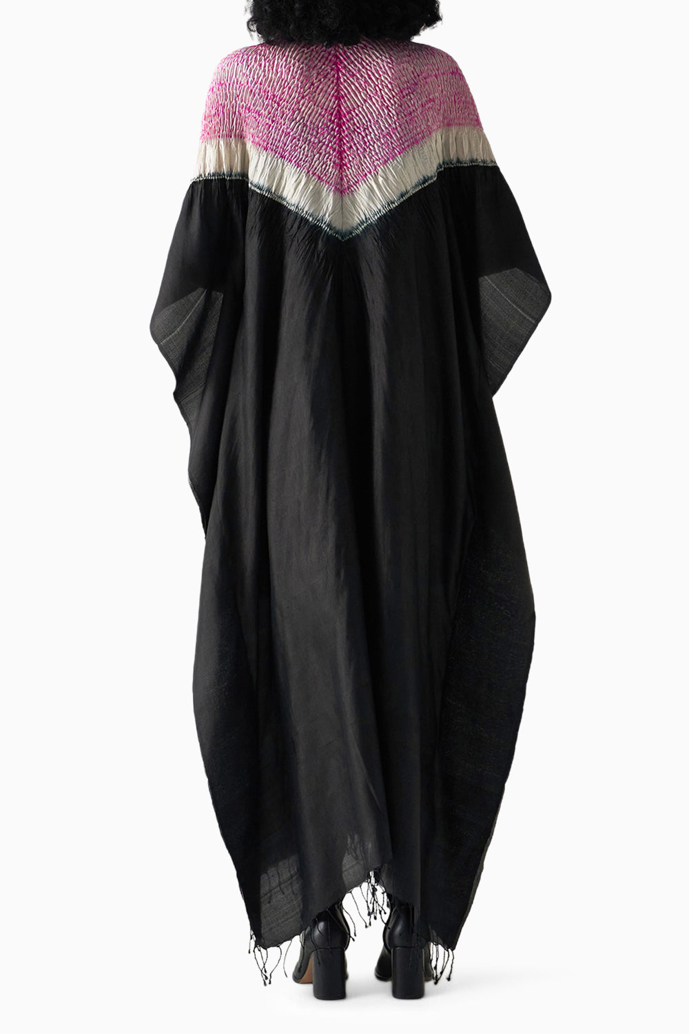 Rani Black Metallic Triangle Kaftan