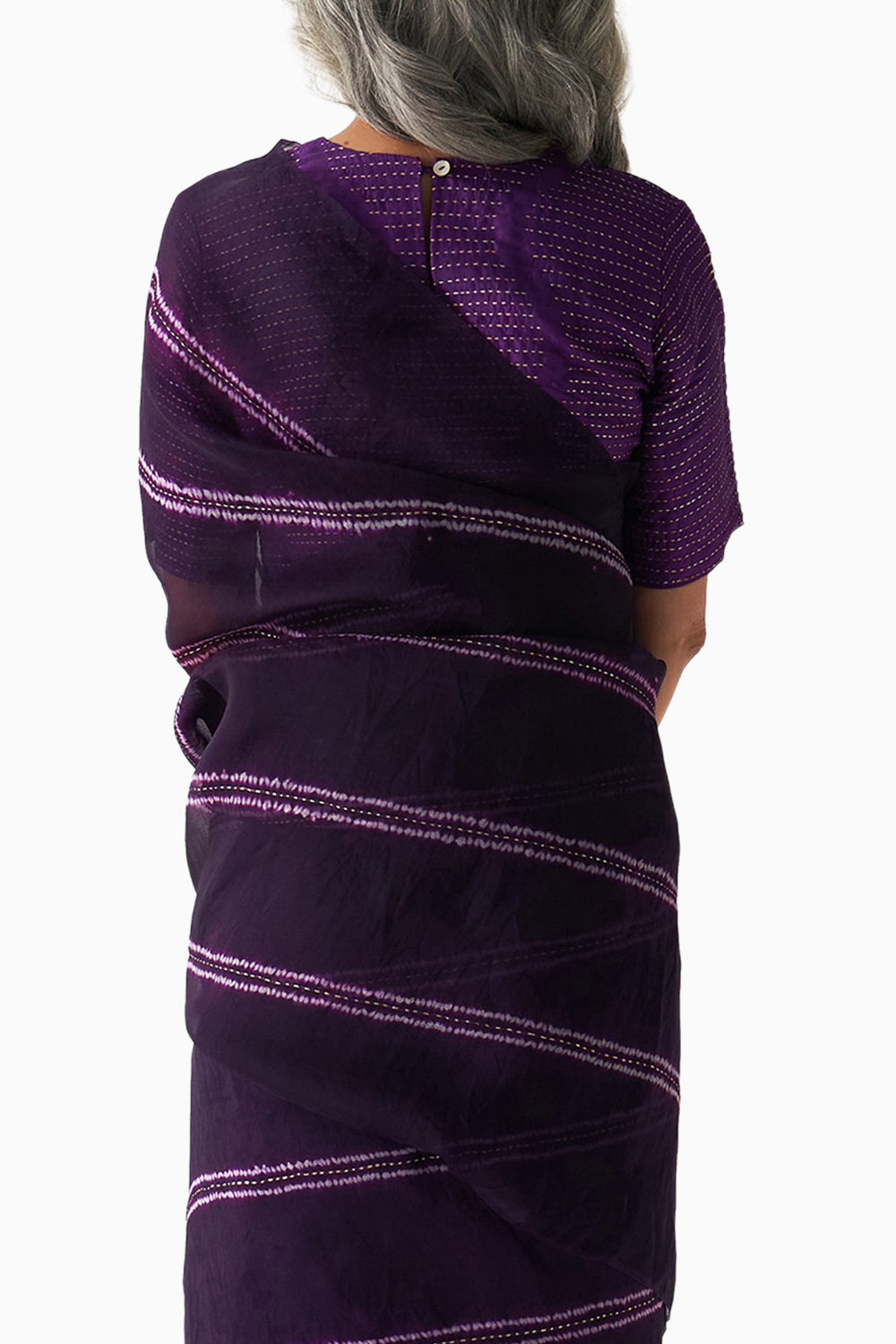 Purple Surface Metal Saree