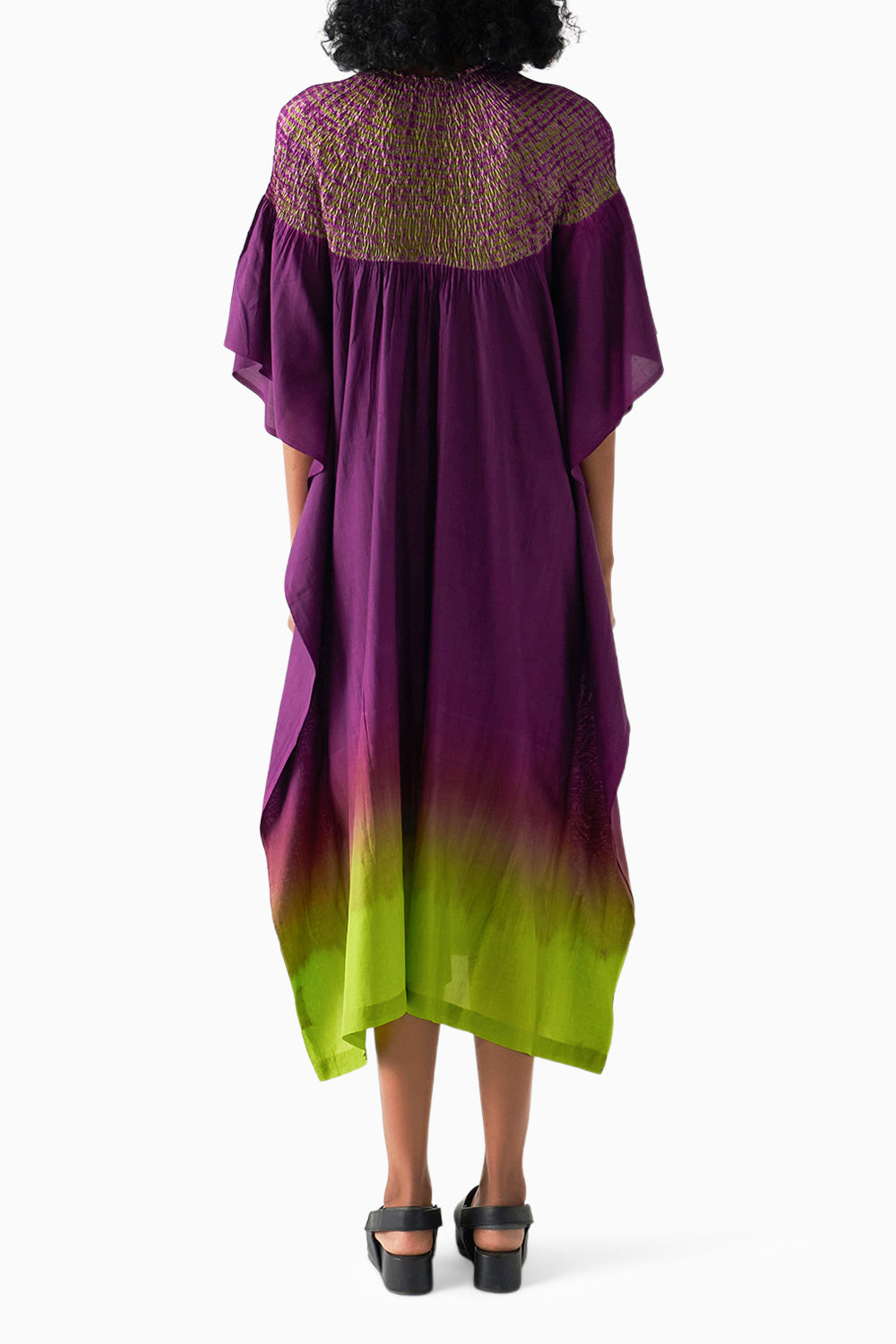 Purple Green Sector Kaftan