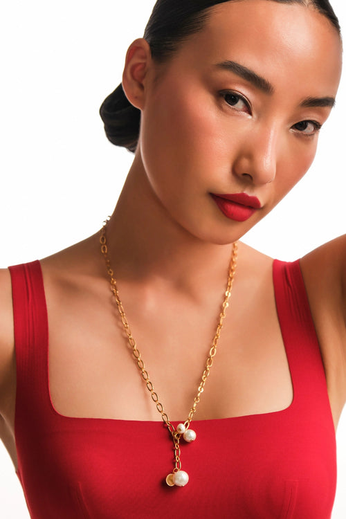 Tri-Pearl Linked Chain