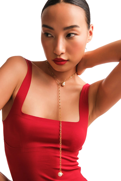 Tri-Pearl Linked Chain