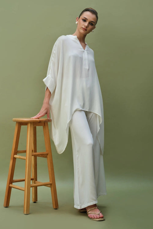 Nino White Top With Pants