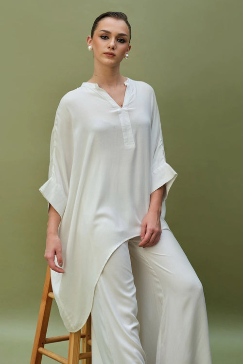 Nino White Top With Pants