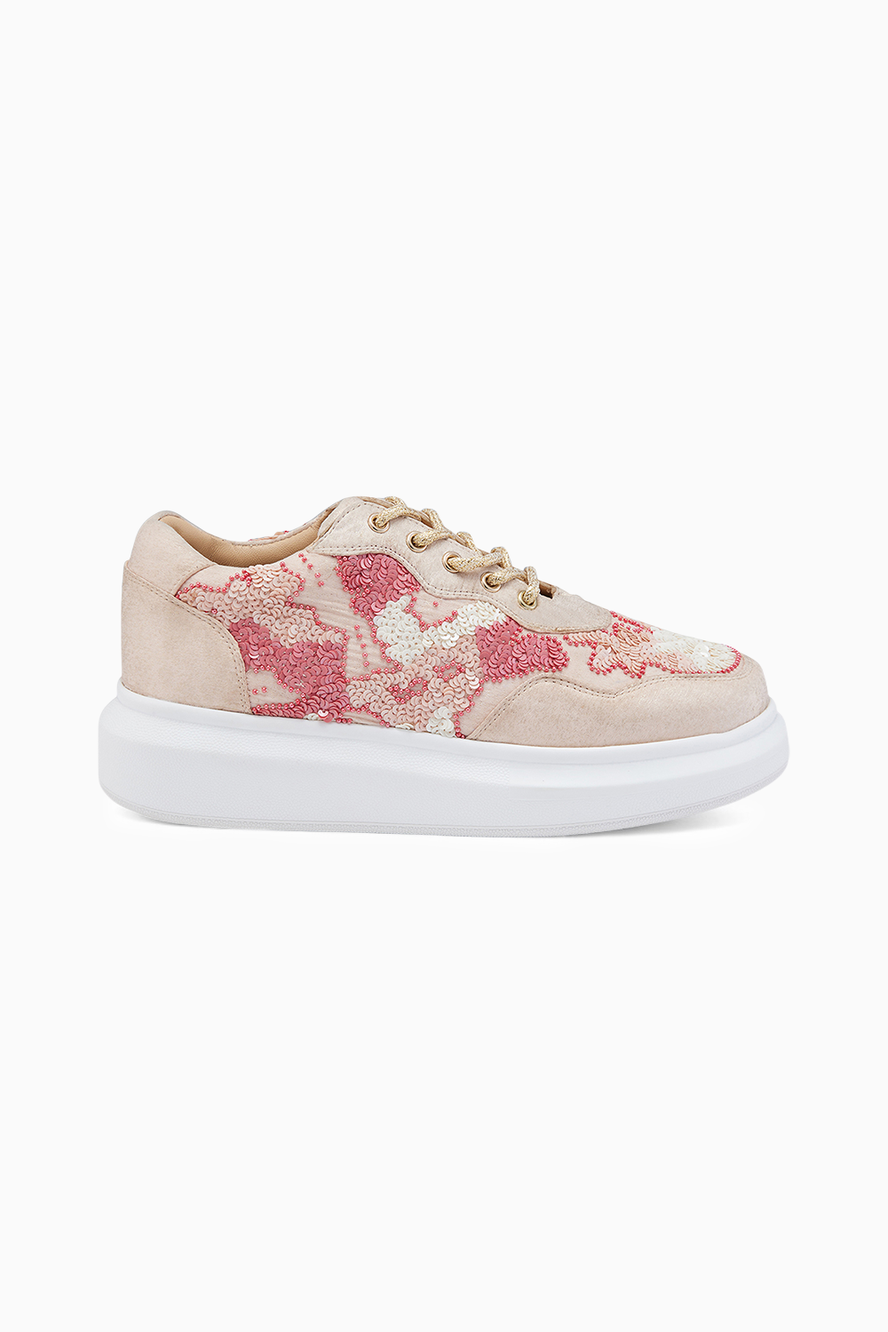 Begums in Pink Flat Sneakers