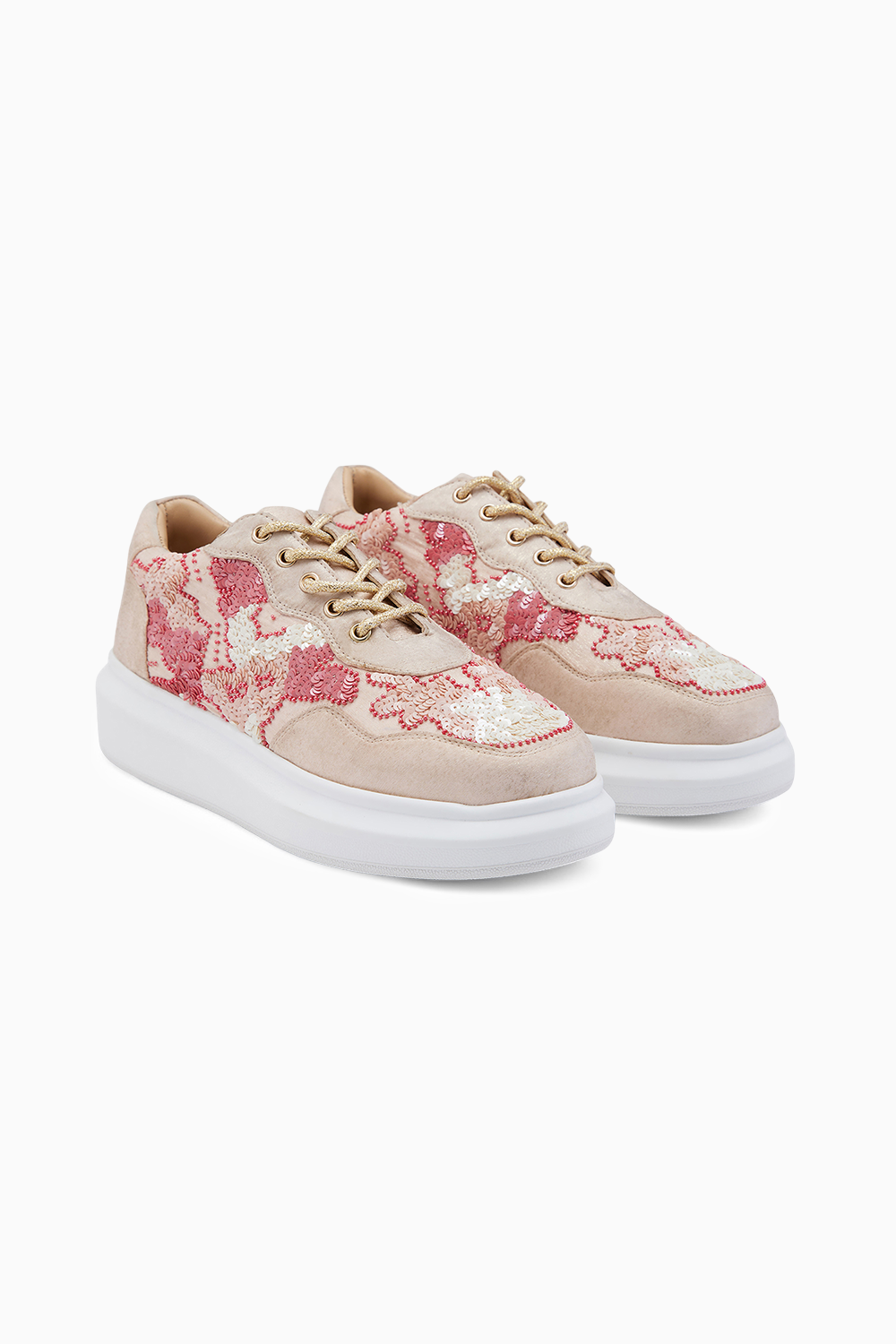 Begums in Pink Flat Sneakers