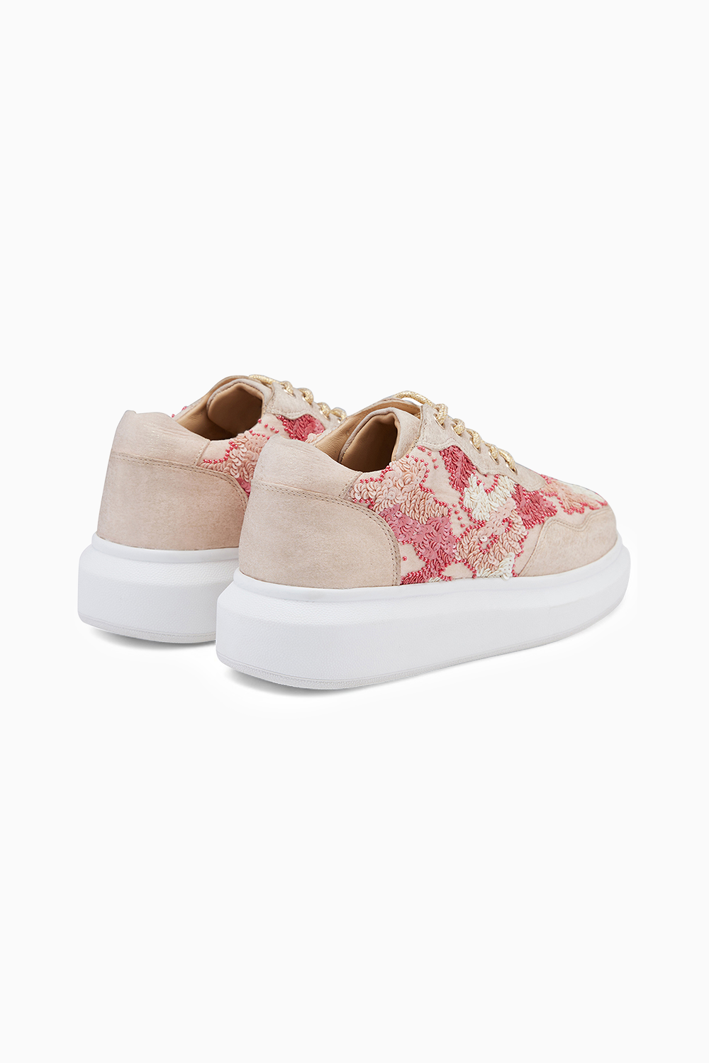 Begums in Pink Flat Sneakers