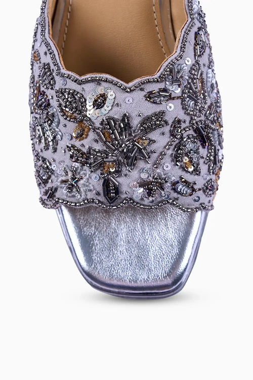 Bejewelled Barfi Wedge Sandals