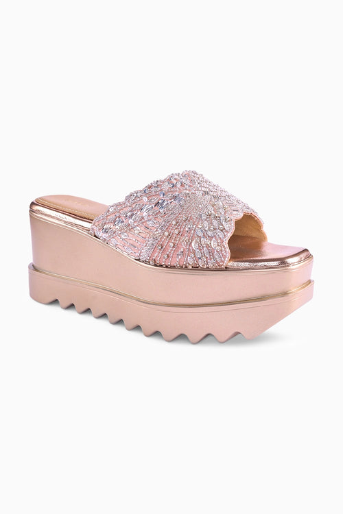 Leher Wedge Sandals
